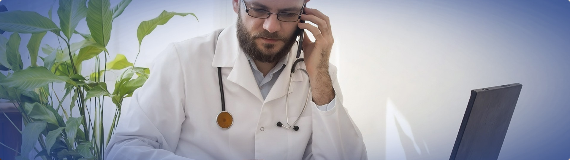 medico pensando em contas e como solucionar e resolver